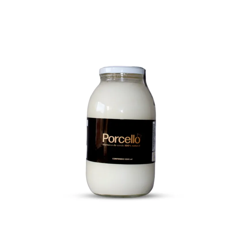 Manteca de cerdo PORCELLO · Manteca de cerdo 1 L — Vidrio
