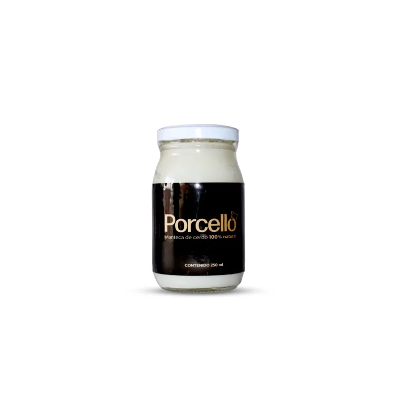 Manteca de cerdo PORCELLO · Manteca de cerdo 250 ml — Vidrio