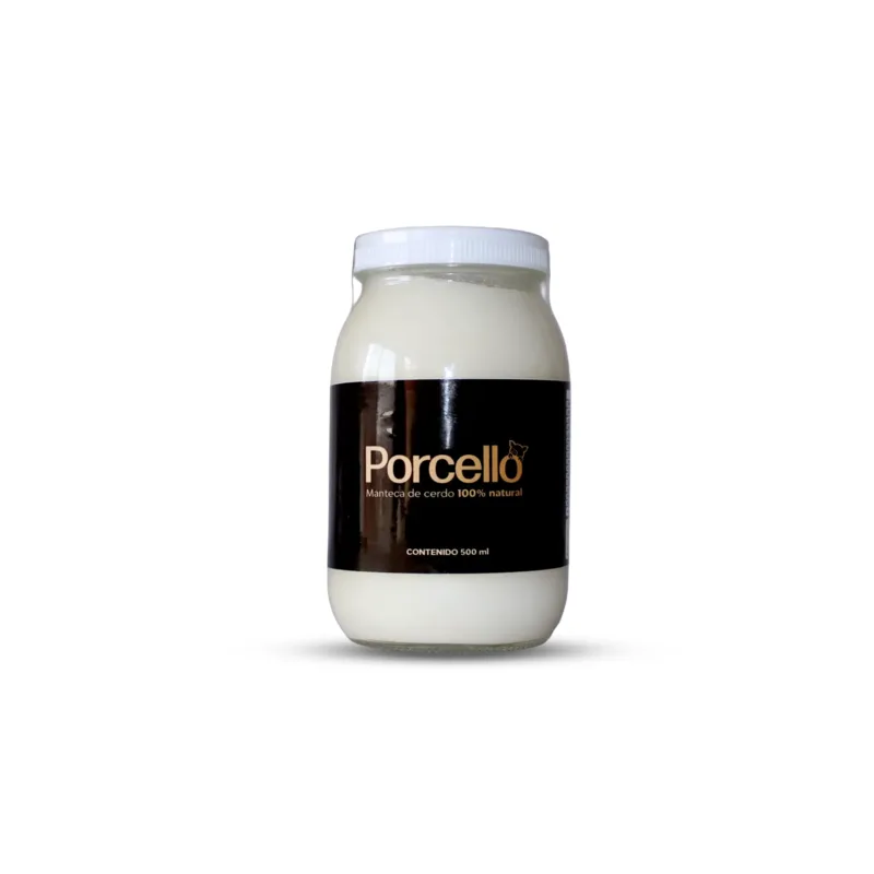 Manteca de cerdo PORCELLO · Manteca de cerdo 500 ml — Vidrio