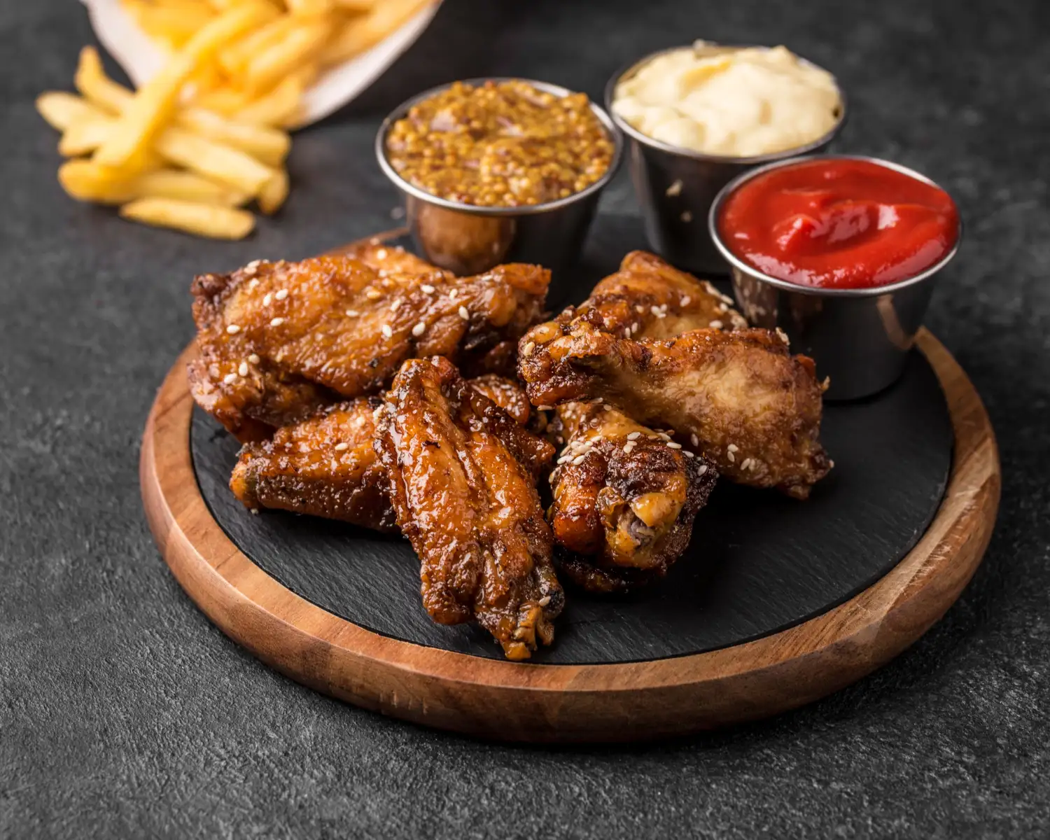 Alitas BBQ doradas en manteca de cerdo PORCELLO