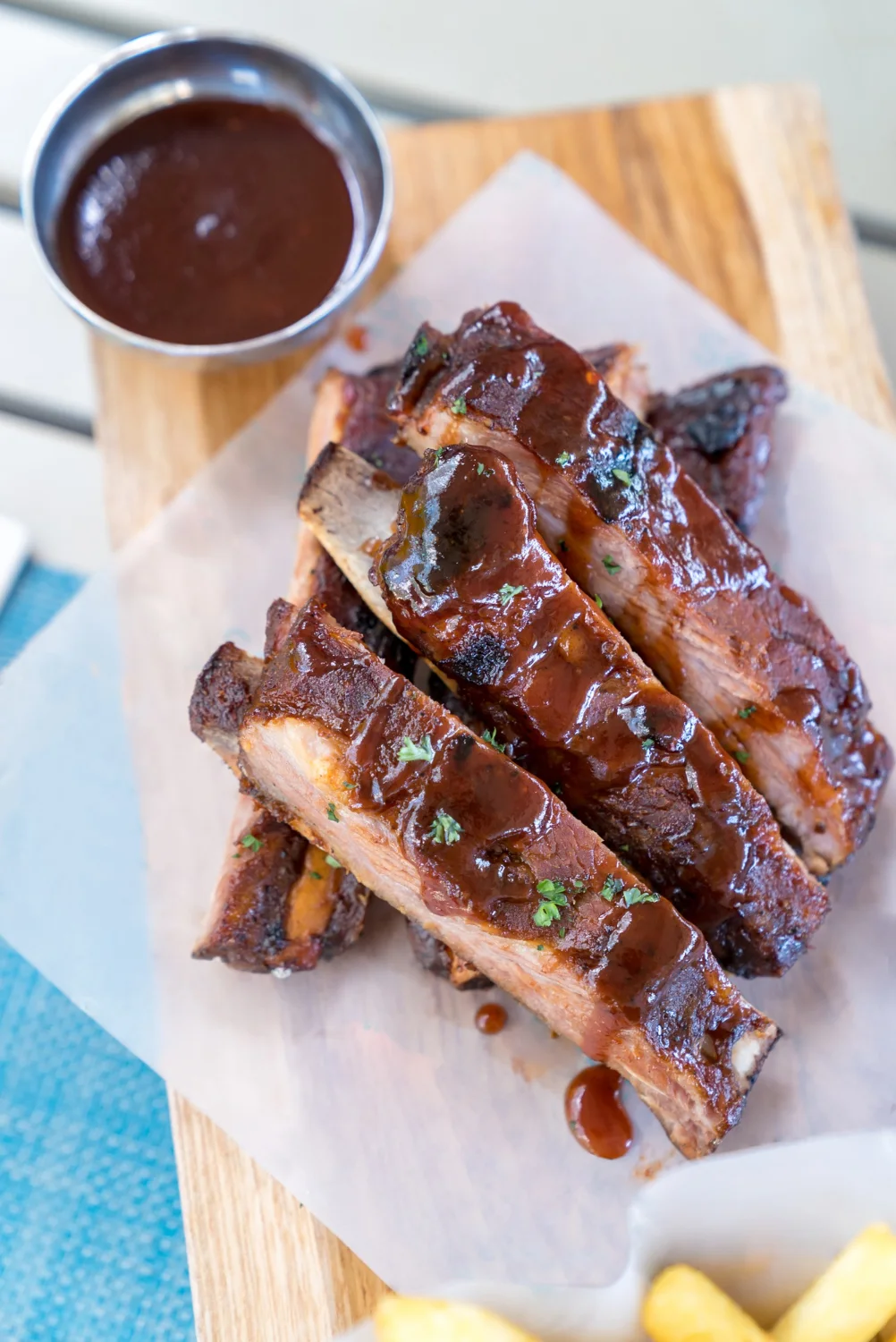 Costillas BBQ glaseadas con manteca de cerdo PORCELLO