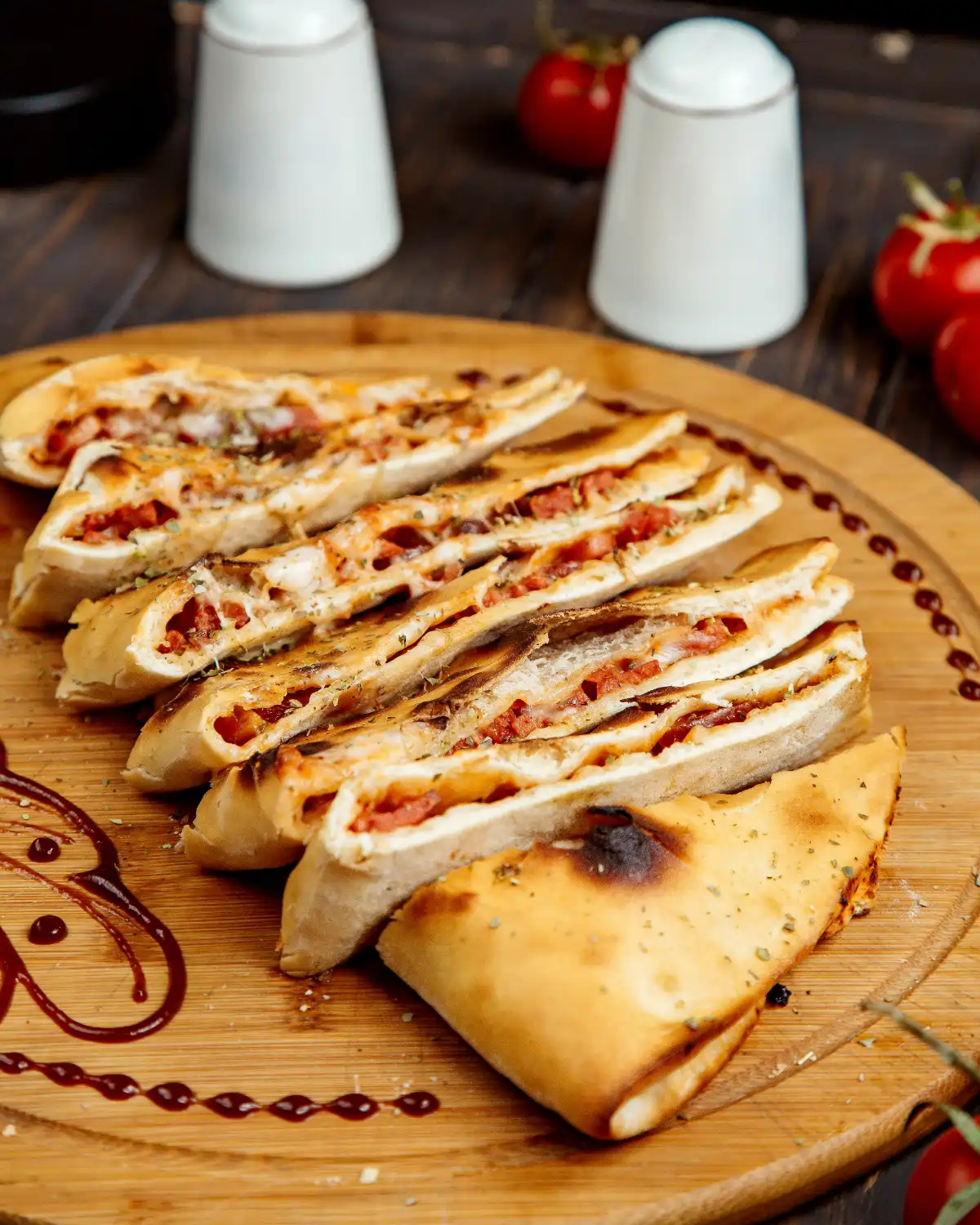 Creps de pollo en salsa cremosa con manteca PORCELLO